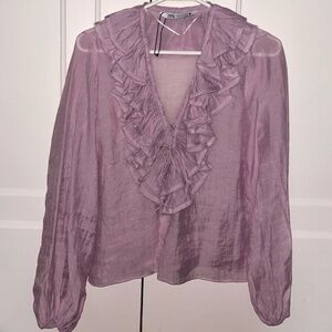 Light pink/purple ZARA blouse